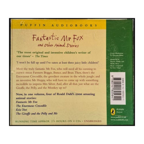 Roald Dahl: Fantastic Mr. Fox And Other Animal Stories
