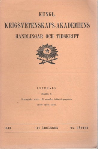 KKRVA - Handlingar och tidskrift - Nr 9 - 1943