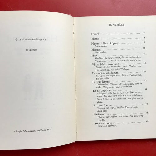 HAND I HAND läsning och etiska samtal för skolans lågstadium Irma Persson 1957