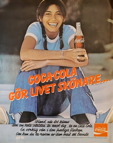 COCA-COLA - GÖR LIVET SKÖNARE, REKLAM TIDNINGSANNONS 1978
