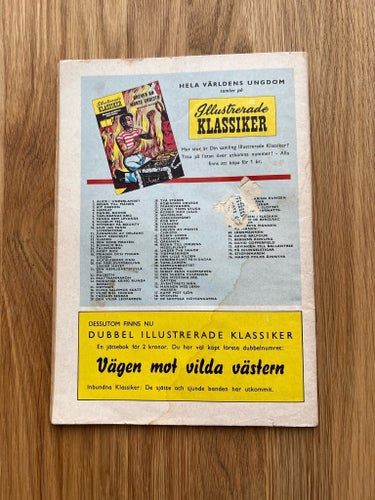 Illustrerade Klassiker Stigfinnaren av James Fenimore Cooper, 1957