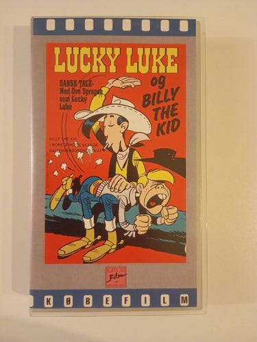 (rare, 1983, Danish VHS) Lucky Luke og Billy the Kid - Egmont Film version, VHS