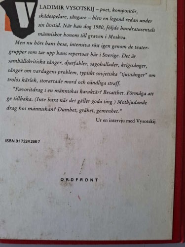 Vysotskij - sånger 1959-80
