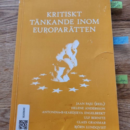 Kritiskt tänkande inom Europarätten av Jaan Paju (Red.), Helene Andersson,
