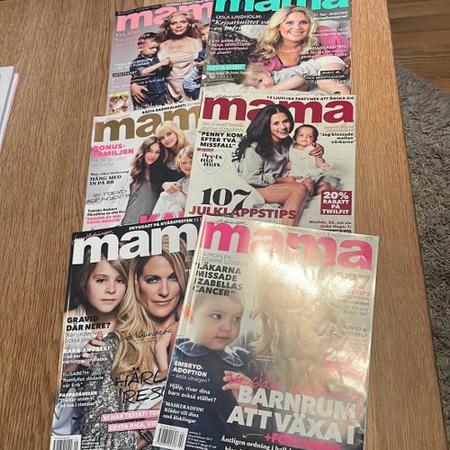 Tidningar Mama 6 st år 2010-2012.