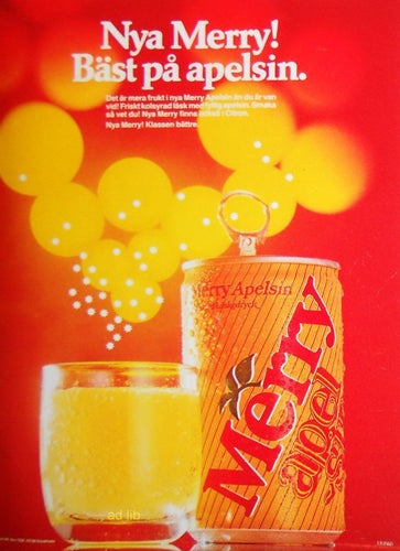 MERRY - NYA MERRY APELSIN, TIDNINGSANNONS 1986