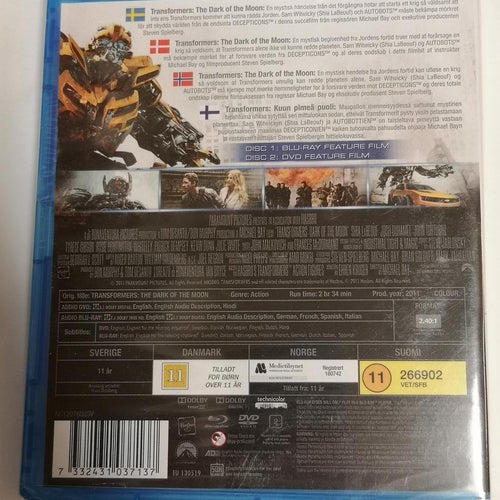 Blu-ray Transformers Dark of the Moon Steven Spielberg Shia LaBeouf INPLASTAD