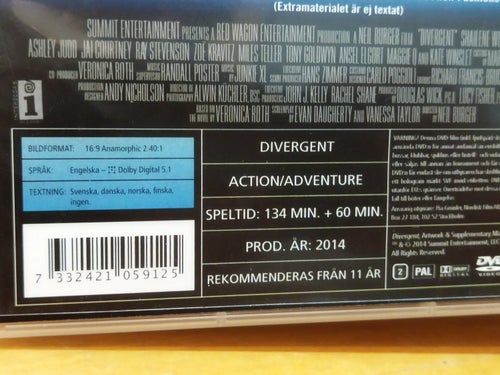 Divergent - Kate Winslet, Shailene Woodley, Theo James . DVD
