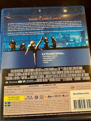 Fame - Extended Dance Edition - Spegelblank Bluray - billig frakt 12 kr !!!