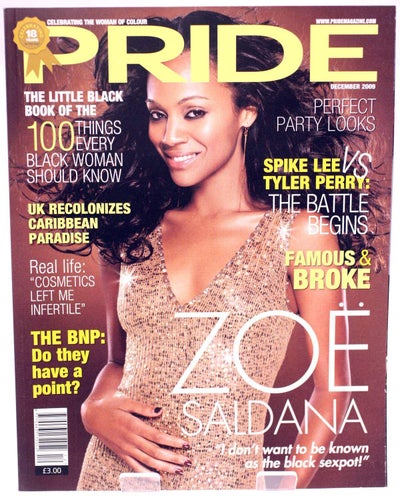 Pride magazine Dec 2009-Zoë Saldana-100 Things Every Black Woman Should Know-NEW