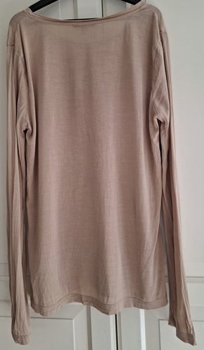 COS beige långärmad sidentröja