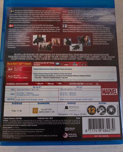 Captain America - Civil War (2016) - Blu-ray 3D + Blu-ray