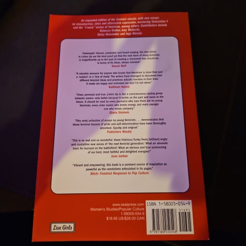 Listen Up: Voices from the Next Feminist Generation av Barbara Findlen, Editor