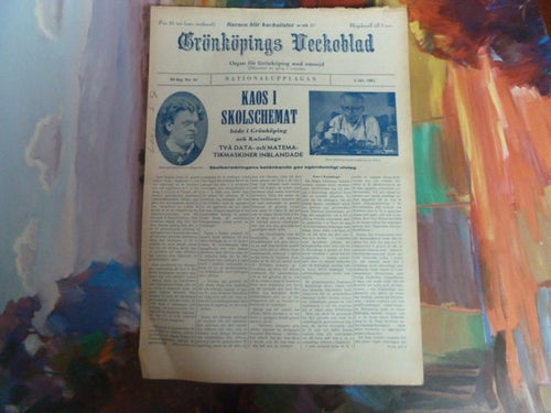 GRÖNKÖPINGS VECKOBLAD, 1961 OKT. 4, TIDNING