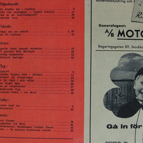 TEKNIKENS VÄRLD 1956/13.Studebaker.Fiae Multipla.P.O.Fogde,P.O.Olemyr.Mymsa MC.