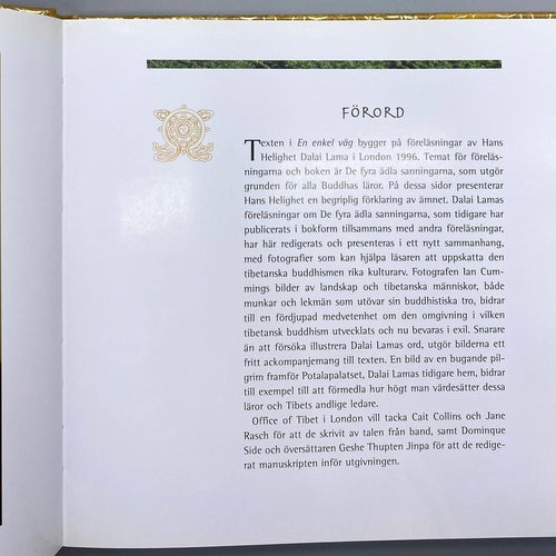 En enkel väg - Grundläggande buddhistiska läror av hans helighet Dalai Lama