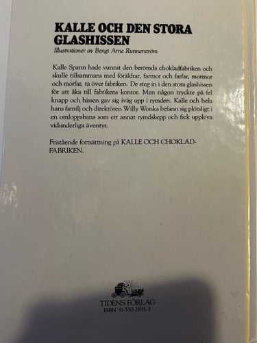 Kalle och den stora glashissen av Roald Dahl