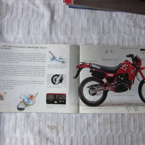 Yamaha DT125LC DT125 LC 1985 Sälj Brochyr