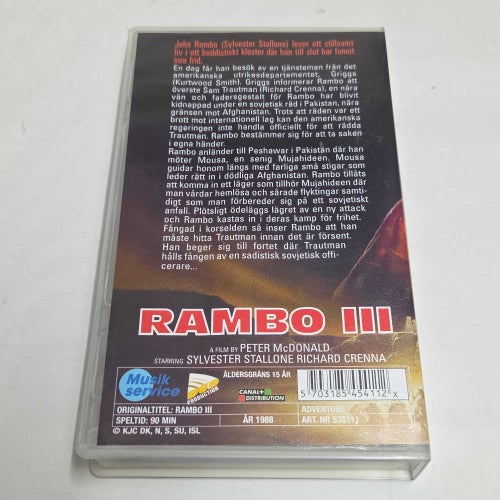 Rambo III VHS film