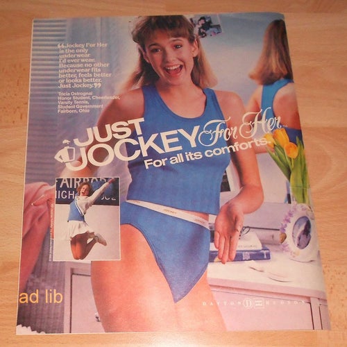 JOCKEY FOR HER SPORTS UNDERWEAR, TIDNINGSANNONS 1988