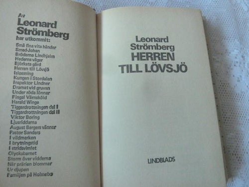 HERREN TILL LÖVSJÖ, L. STRÖMBERG, 1980,  BÖCKER