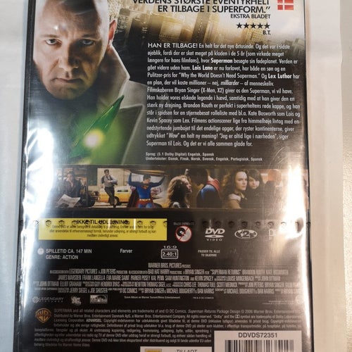 DVD Superman Returns Brandon Routh Svensk text INPLASTAD