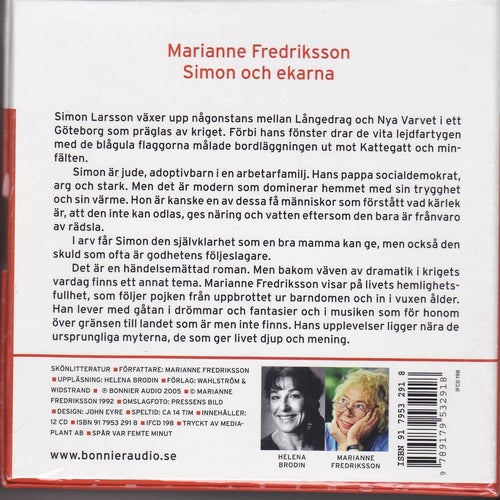CD Ljudbok / Marianne Fredriksson / Simon Och Ekarna / Ny & Inplastad