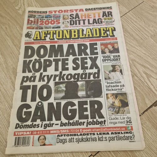Aftonbladet Lördag 18 September 2004