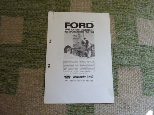 Ford traktor original reklam broschyr på svenska