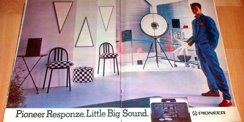 PIONEER - RESPONZE, LITTLE BIG SOUND, STOR TIDNINGSANNONS 1985