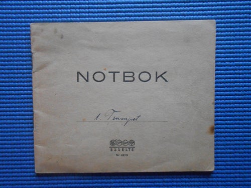 Vintage notbok för trumpet - 40-tal, Esselte Nr 4273