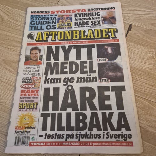 Aftonbladet tidning från 2004