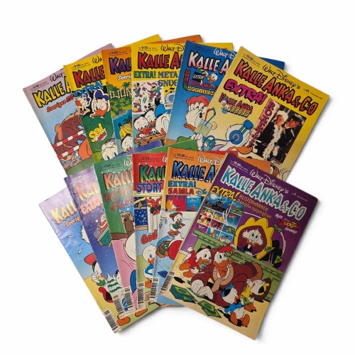 Kalle Anka & Co Serietidningar - 12 st 1990-1991