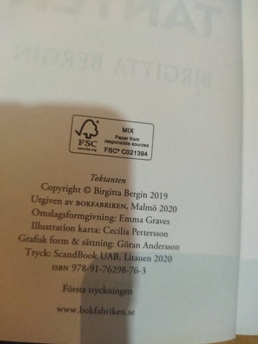 Toktanten - Birgitta Bergin. Bok. Very Fine plus