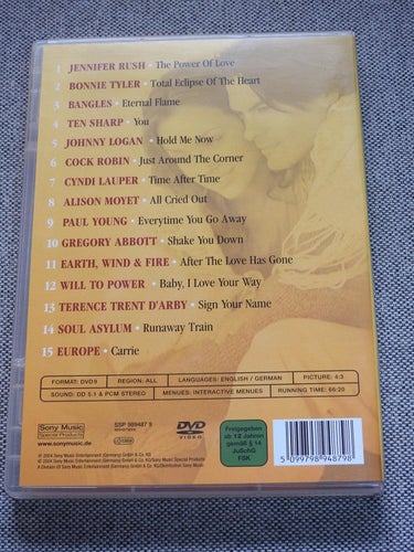 The Power of Love DVD Limited Edition Cyndi Lauper Europe Bangles Bonnie Tyler