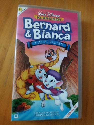 Walt Disney klassiker Bernard & Bianca i Australien. VHS