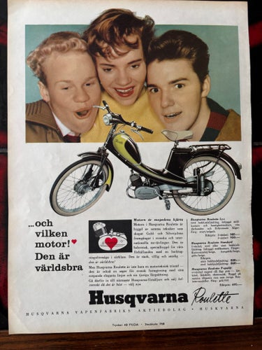 Husqvarna Roulette Moped Annons 1958