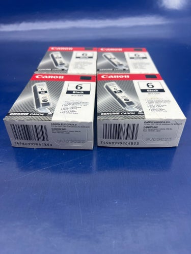 4 st Canon BCI-6BK Black – Original – Nya i kartong