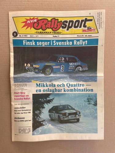 Rallysport / Rally Sport med Rallynytt 1981 nr.3