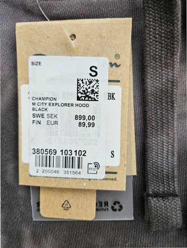 NY hoodie Champion storlek Small