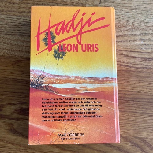 Inbunden bok. Hadji av Leon Uris, 1984