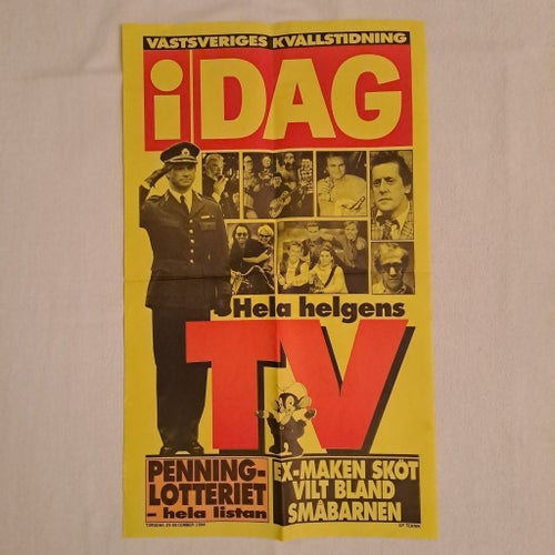 Löpsedel, i Dag (GT), 29 December 1994, NY