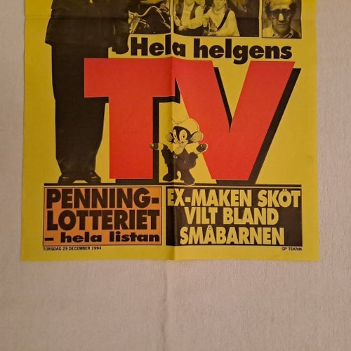 Löpsedel, i Dag (GT), 29 December 1994, NY