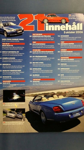 Teknikens Värld nr 21 2006: Mercedes GL, Mazda MX-5, Porsche 911 RS, BMW 650