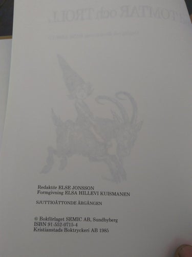 bland Tomtar och Troll sjuttioåttonde årgången. bok, inbunden Very Fine plus