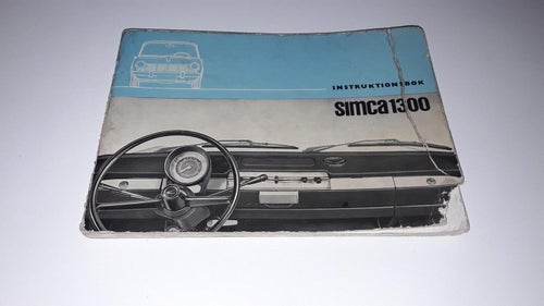 Instruktionsbok Simca 1300
