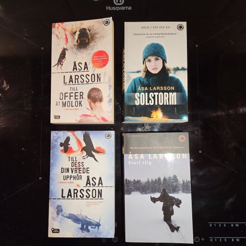 Åsa Larsson Böcker - Solstorm, Till Offer åt Molok, Till dess din vrede upphör,