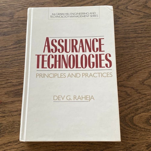 Assurance Technologies: Principles and Practices av Dev G. Raheja, 1991