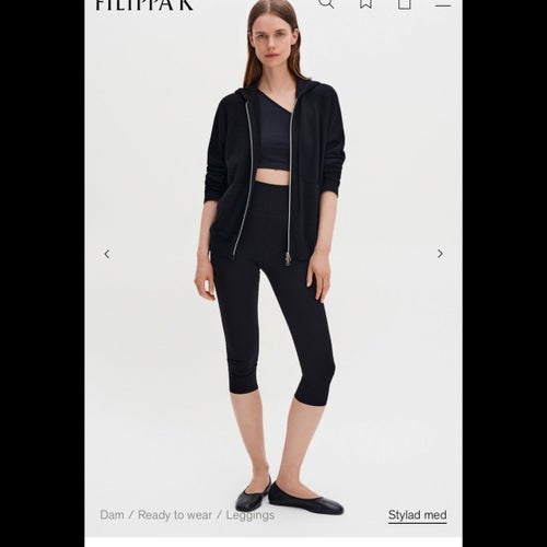 Filippa K svarta Flex capri leggings, storlek L
