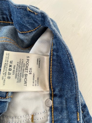 Lee blåa shorts, storlek W28